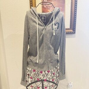 Victoria's Secret Pink Gray Zip-Up Hoodie